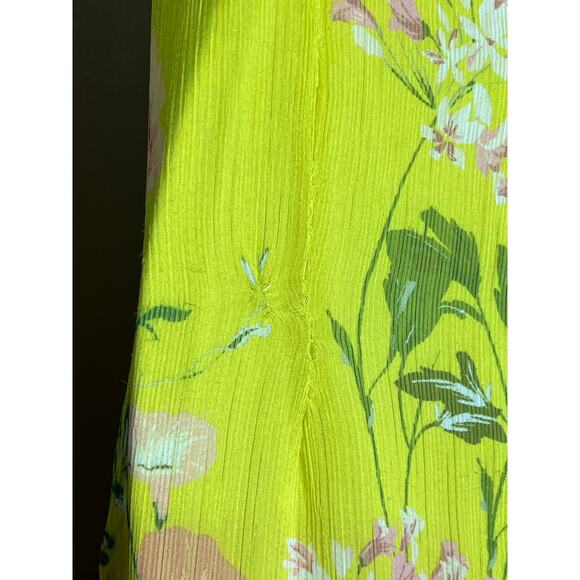 Harlyn Yellow Floral Printed V neck Dress XS - Picture 13 of 15